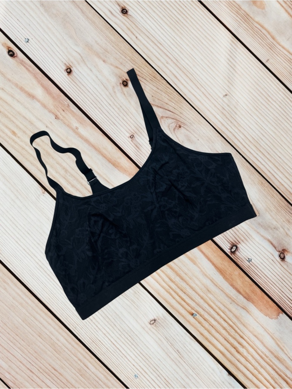 Bali 3X black breathe cotton modal bralette